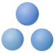 3 3d blue balls